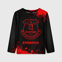 Лонгслив детский Everton - red gradient, цвет: 3D-принт