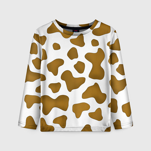 Детский лонгслив Пятна коровы / 3D-принт – фото 1
