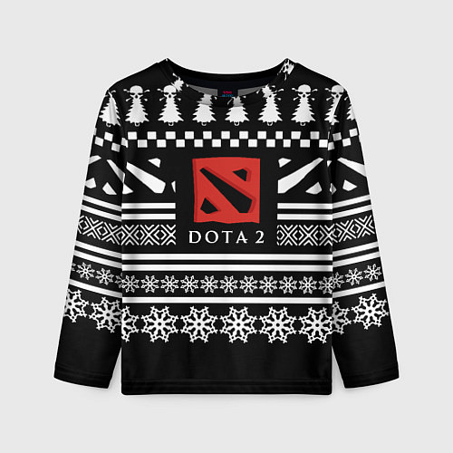 Детский лонгслив Dota pattern game / 3D-принт – фото 1