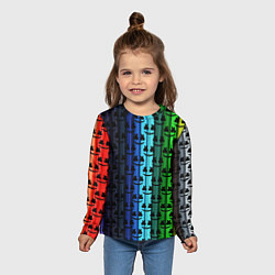 Лонгслив детский Marshmello gradient, цвет: 3D-принт — фото 2