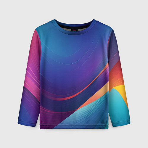 Детский лонгслив Красивый градиент абстракция / 3D-принт – фото 1