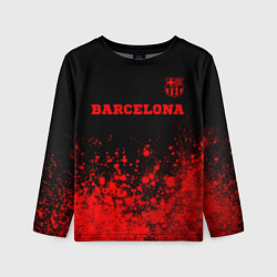 Детский лонгслив Barcelona - red gradient посередине