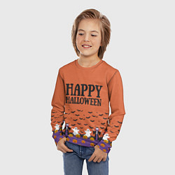 Лонгслив детский Happy Halloween pattern, цвет: 3D-принт — фото 2