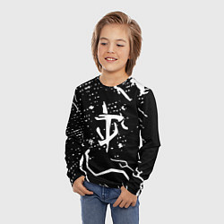 Лонгслив детский Doom шторм краски, цвет: 3D-принт — фото 2