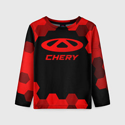 Детский лонгслив Chery - red gradient