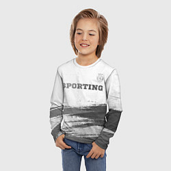 Лонгслив детский Sporting - white gradient посередине, цвет: 3D-принт — фото 2