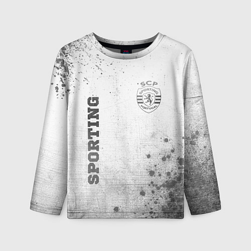 Детский лонгслив Sporting - white gradient вертикально / 3D-принт – фото 1