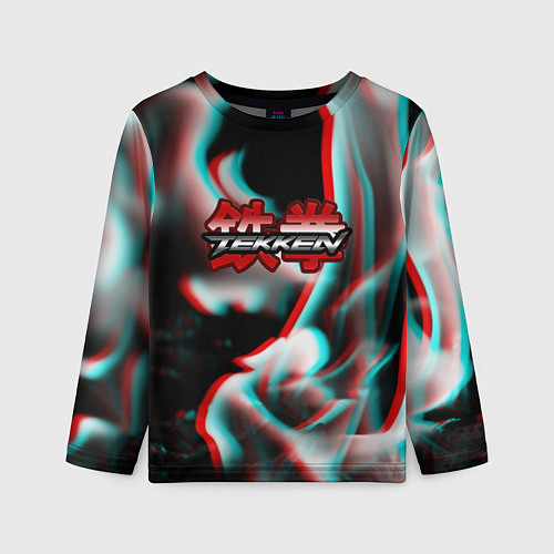 Детский лонгслив Tekken fire glitch / 3D-принт – фото 1