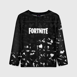 Детский лонгслив Fortnite pattern black