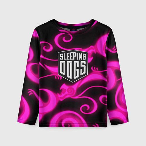Детский лонгслив Sleeping dogs japan gta dragon / 3D-принт – фото 1