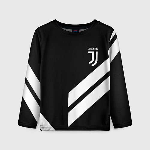 Детский лонгслив Juventus line white / 3D-принт – фото 1