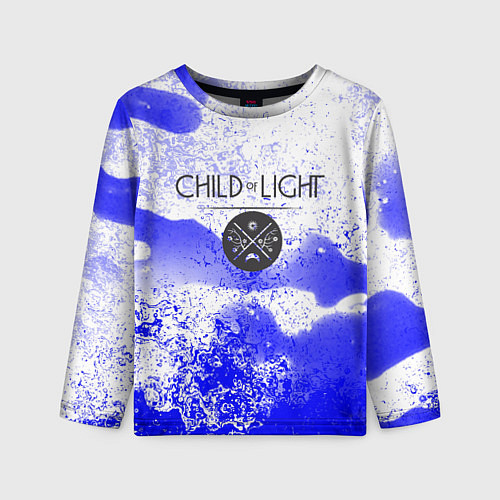 Детский лонгслив Child of Light брызги красок / 3D-принт – фото 1
