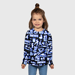 Лонгслив детский Fortnite neon game steel, цвет: 3D-принт — фото 2