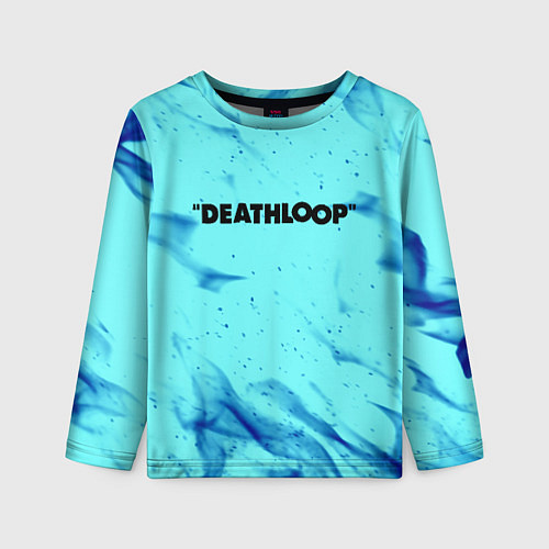 Детский лонгслив Deathloop neon flame / 3D-принт – фото 1