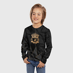 Лонгслив детский Liverpool golden poly, цвет: 3D-принт — фото 2