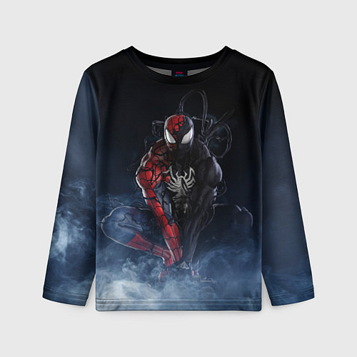 Детский лонгслив Веном и Человек-паук / 3D-принт – фото 1