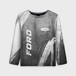 Лонгслив детский Ford - grey gradient вертикально, цвет: 3D-принт