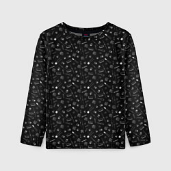 Детский лонгслив Паттерн из радиодеталей