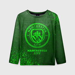 Детский лонгслив Manchester City - green gradient