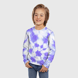 Лонгслив детский Фиолетовый арт тай дай, цвет: 3D-принт — фото 2