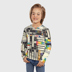 Лонгслив детский Видеокассеты vhs, цвет: 3D-принт — фото 2