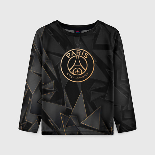 Детский лонгслив PSG golden poly / 3D-принт – фото 1