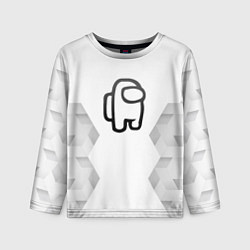Детский лонгслив Among Us white poly