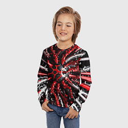 Лонгслив детский Красно-белая инфекция, цвет: 3D-принт — фото 2