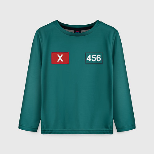 Детский лонгслив Игрок 456 - Игра в кальмара / 3D-принт – фото 1