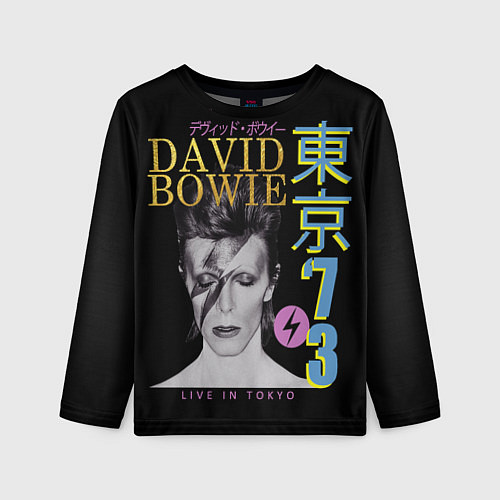 Детский лонгслив David Bowie - Tokyo 1973 / 3D-принт – фото 1