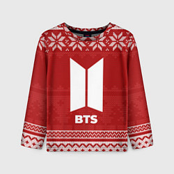 Детский лонгслив Новогодний BTS