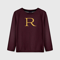 Лонгслив детский Weasley jumper letter R, цвет: 3D-принт