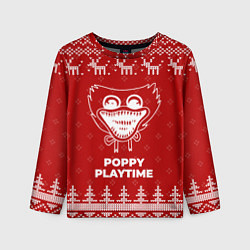 Детский лонгслив Новогодний Poppy Playtime с оленями