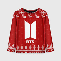 Детский лонгслив Новогодний BTS с оленями