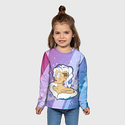 Лонгслив детский Снегурочка с тату, цвет: 3D-принт — фото 2