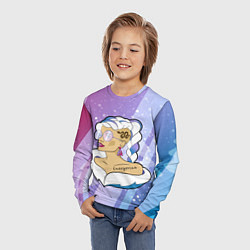 Лонгслив детский Снегурочка с тату, цвет: 3D-принт — фото 2