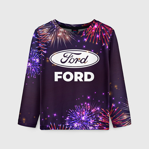 Детский лонгслив Праздничный Ford / 3D-принт – фото 1