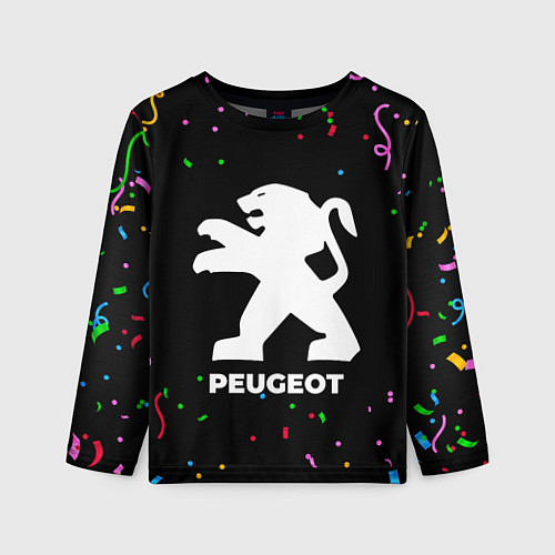 Детский лонгслив Peugeot конфети / 3D-принт – фото 1