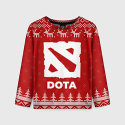 Детский лонгслив Новогодний Dota с оленями