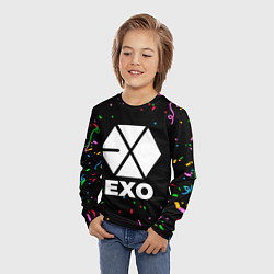 Лонгслив детский Exo конфети, цвет: 3D-принт — фото 2