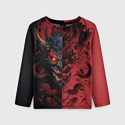 Лонгслив детский Японский демон Они, цвет: 3D-принт