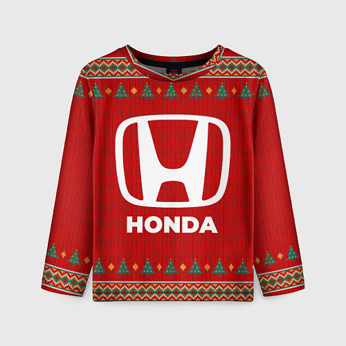 Детский лонгслив Honda new year / 3D-принт – фото 1