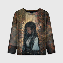Лонгслив детский Темнокожая красавица, цвет: 3D-принт