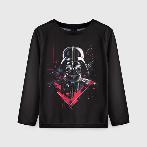 Детский лонгслив Darth Vader on black / 3D-принт – фото 1