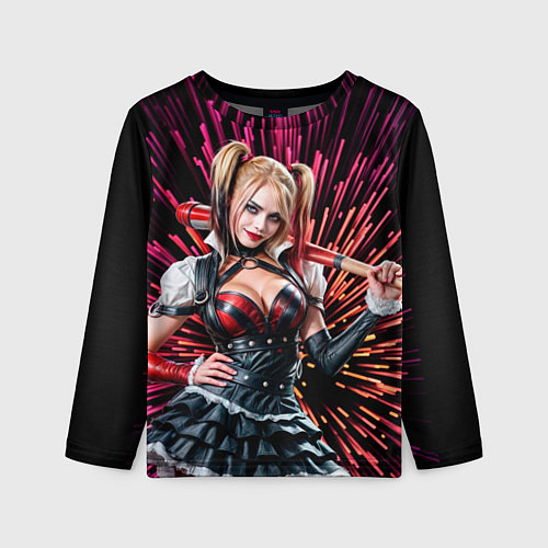 Детский лонгслив Harley Quinn / 3D-принт – фото 1
