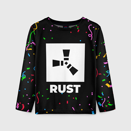 Детский лонгслив Rust конфети / 3D-принт – фото 1