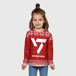 Лонгслив детский Новогодний Seventeen, цвет: 3D-принт — фото 2