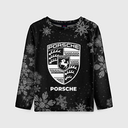 Детский лонгслив Снежный Porsche