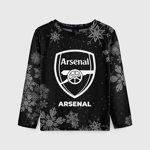 Детский лонгслив Снежный Arsenal / 3D-принт – фото 1