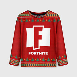 Детский лонгслив Fortnite new year